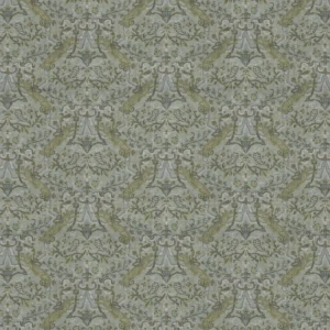Cavendish Fabric from Warwick Archive Prints collection - green botanical printed