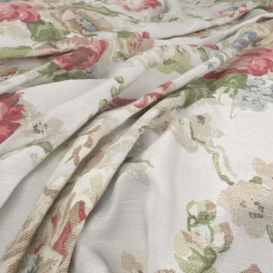 Fairfield Fabric from Warwick Archive Prints collection - red botanical printed
