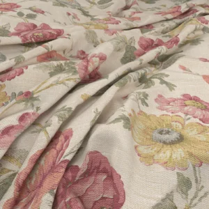 Chantilly Fabric from Warwick Archive Prints collection - red botanical printed