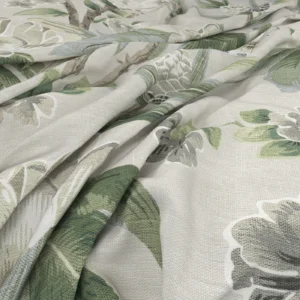 Bird & Blossom Fabric from Warwick Archive Prints collection - blue botanical printed