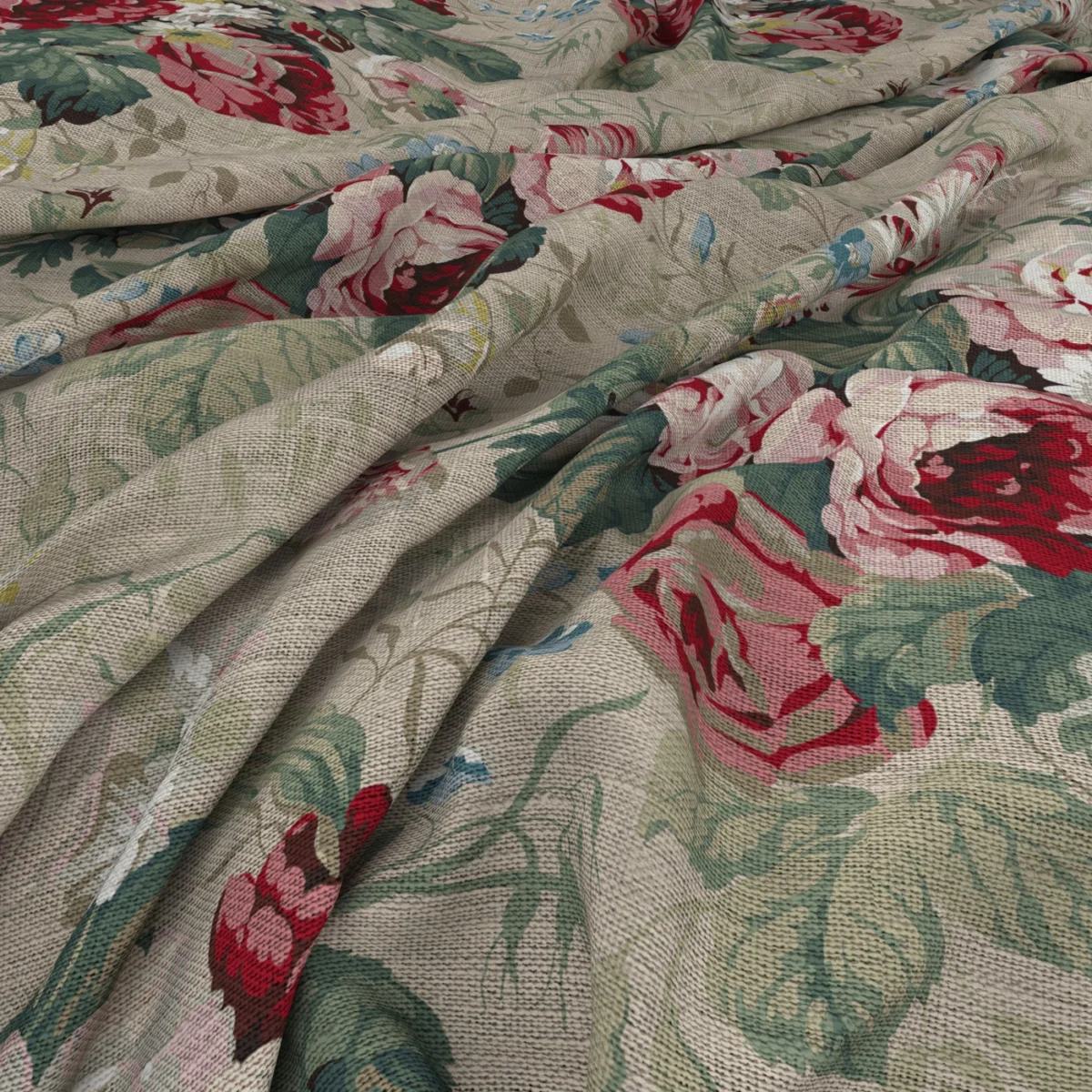 Bibury Fabric - Tapestry by Bibury Fabric from Warwick Archive Prints collection - green botanical printed