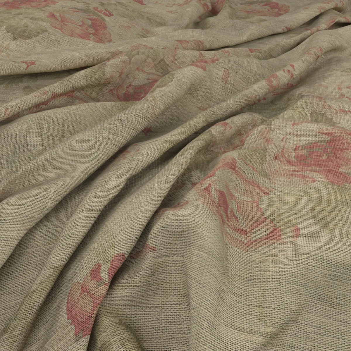 Bibury Fabric - Vintage by Bibury Fabric from Warwick Archive Prints collection - brown botanical printed