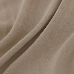Naxos Fabric from Warwick Linen Sheers collection - brown plain linen