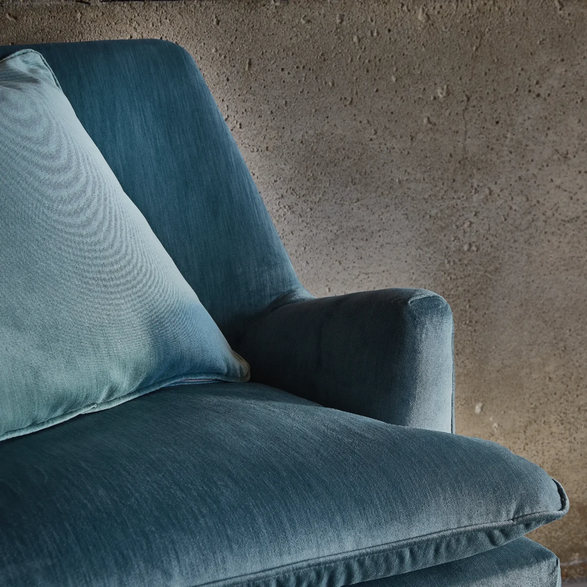 Charlton Fabric - Storm by Charlton Fabric from Prestigious Textiles Charlton collection - black-grey plain velvet-chenille