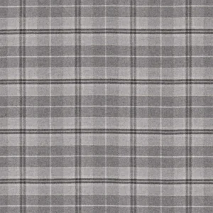 Milton Fabric from Sanderson Highgrove Wools collection - black-grey checked woolen