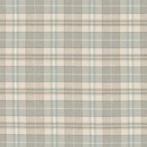 Milton Fabric from Sanderson Highgrove Wools collection - blue checked woolen