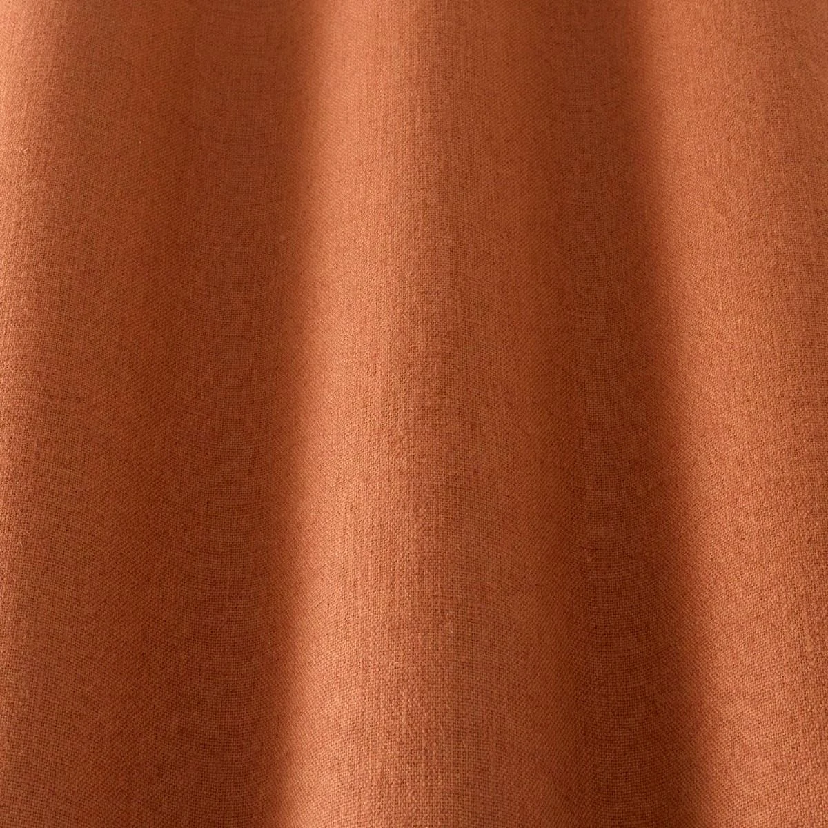 Studio Linen Fabric - Burnt Sienna by Studio Linen Fabric from iLiv Studio Linen collection - orange plain woven